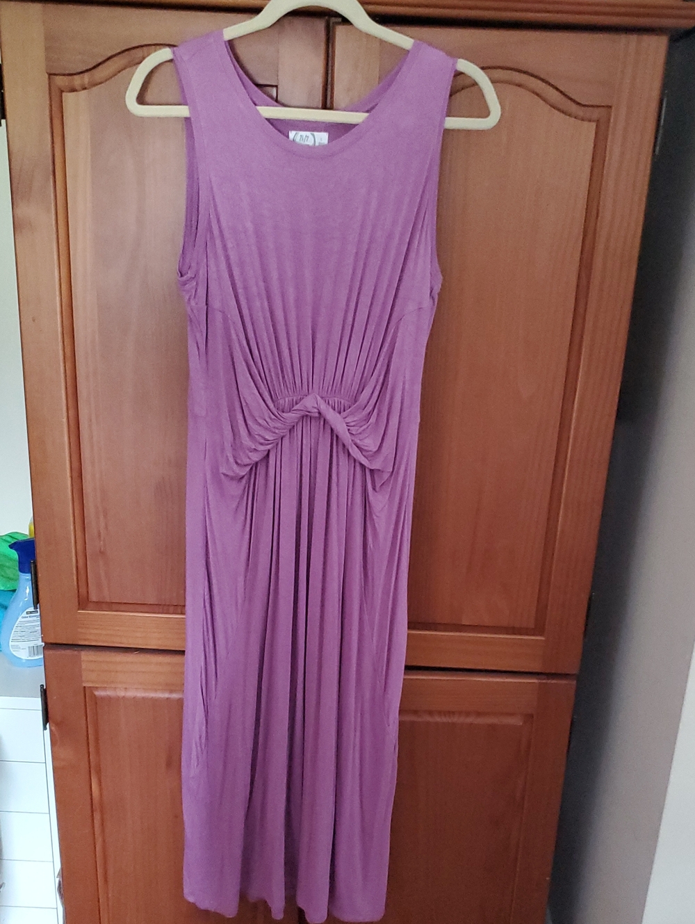 Maurices Sleeveless Knot-Front Maxi Dress in Mauve